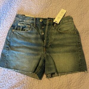 NWT ZARA the relaxed shorts in medium blue (2022 edt)